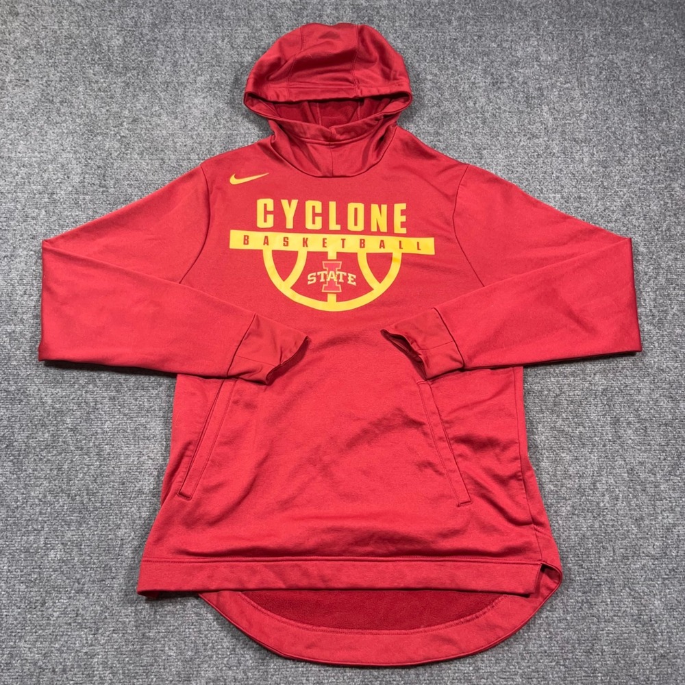 Nike Iowa State Cyclones Basketball Hoodie Mens Med Dri-FIT Pullover Collegiate‎